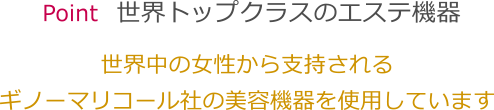 世界トップクラスのエステ機器